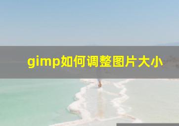 gimp如何调整图片大小