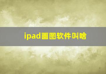 ipad画图软件叫啥