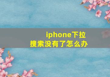 iphone下拉搜索没有了怎么办