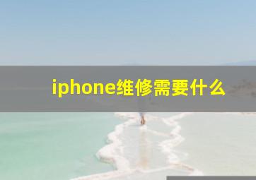 iphone维修需要什么