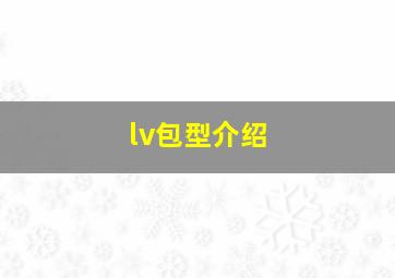 lv包型介绍