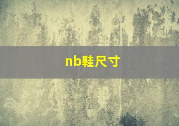 nb鞋尺寸