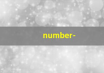 number-