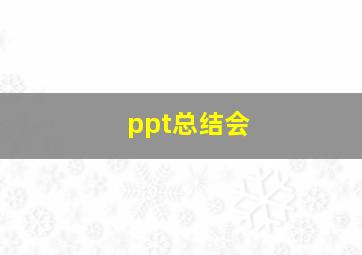 ppt总结会