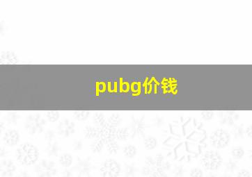 pubg价钱