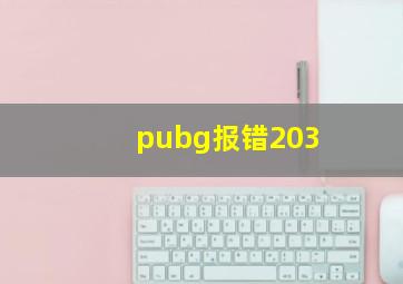 pubg报错203