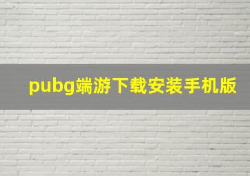 pubg端游下载安装手机版