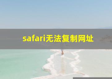 safari无法复制网址