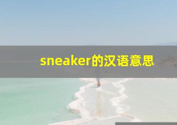 sneaker的汉语意思