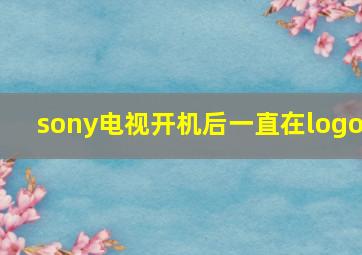 sony电视开机后一直在logo