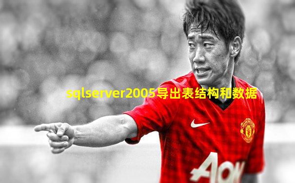 sqlserver2005导出表结构和数据