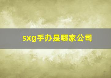 sxg手办是哪家公司