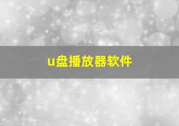 u盘播放器软件