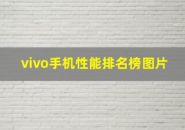 vivo手机性能排名榜图片