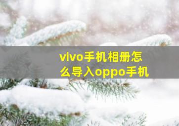 vivo手机相册怎么导入oppo手机