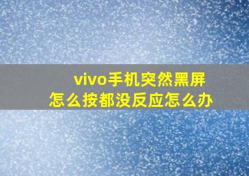 vivo手机突然黑屏怎么按都没反应怎么办