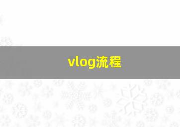 vlog流程