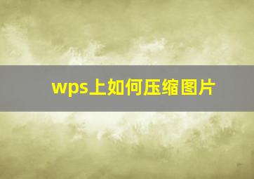 wps上如何压缩图片