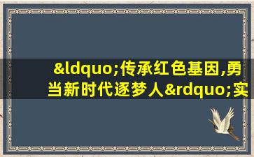 “传承红色基因,勇当新时代逐梦人”实践报告