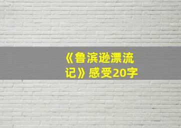 《鲁滨逊漂流记》感受20字