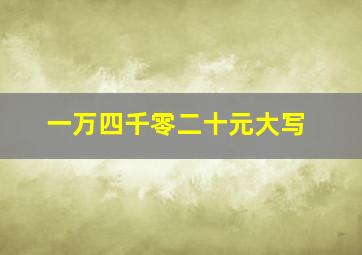 一万四千零二十元大写