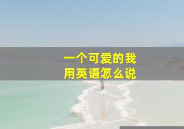 一个可爱的我用英语怎么说