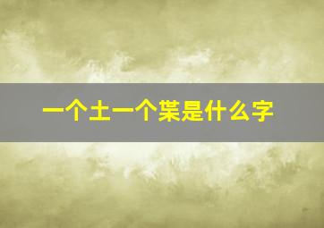 一个土一个枼是什么字