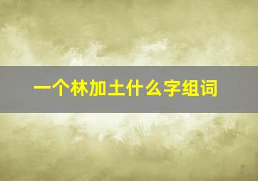 一个林加土什么字组词