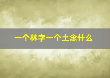 一个林字一个土念什么