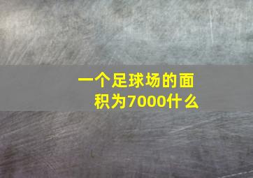 一个足球场的面积为7000什么