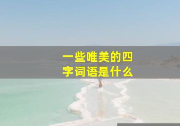 一些唯美的四字词语是什么