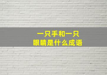 一只手和一只眼睛是什么成语