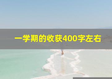 一学期的收获400字左右