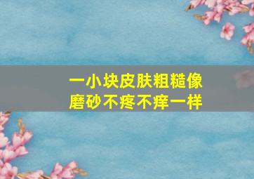 一小块皮肤粗糙像磨砂不疼不痒一样