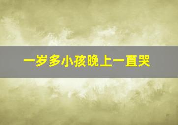 一岁多小孩晚上一直哭