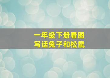 一年级下册看图写话兔子和松鼠