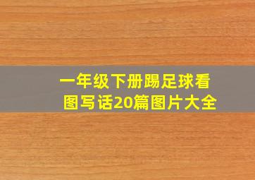 一年级下册踢足球看图写话20篇图片大全