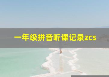 一年级拼音听课记录zcs