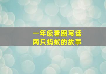 一年级看图写话两只蚂蚁的故事