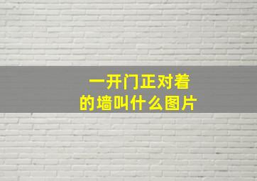 一开门正对着的墙叫什么图片