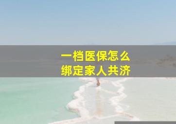 一档医保怎么绑定家人共济