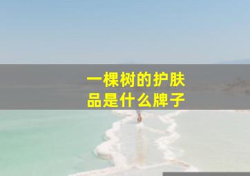 一棵树的护肤品是什么牌子