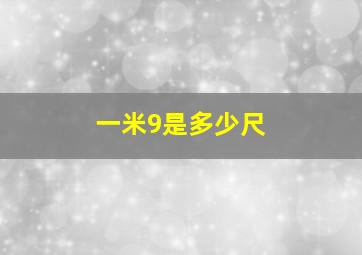 一米9是多少尺