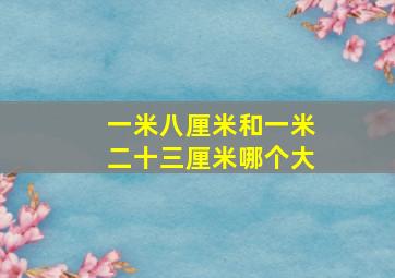 一米八厘米和一米二十三厘米哪个大