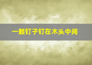 一颗钉子钉在木头中间