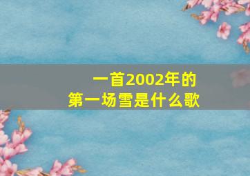 一首2002年的第一场雪是什么歌