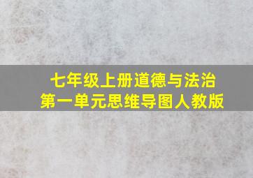 七年级上册道德与法治第一单元思维导图人教版