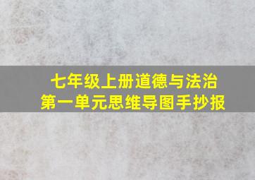 七年级上册道德与法治第一单元思维导图手抄报