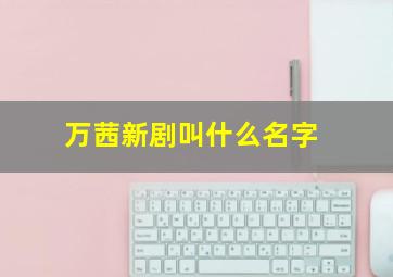 万茜新剧叫什么名字