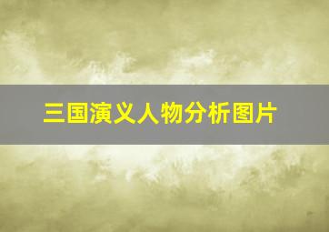 三国演义人物分析图片